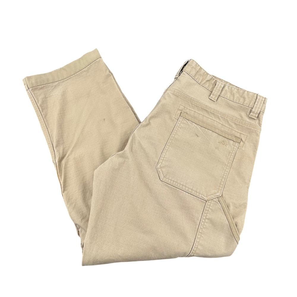 Ridgecut Toughwear Mens Tan Ripstop Work Pants Reinforced Knee‎ 38x32 carpenter